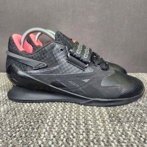 Reebok Legacy Lifter II Mens Size 8 Black Weightlifting Workout Fitness Shoes